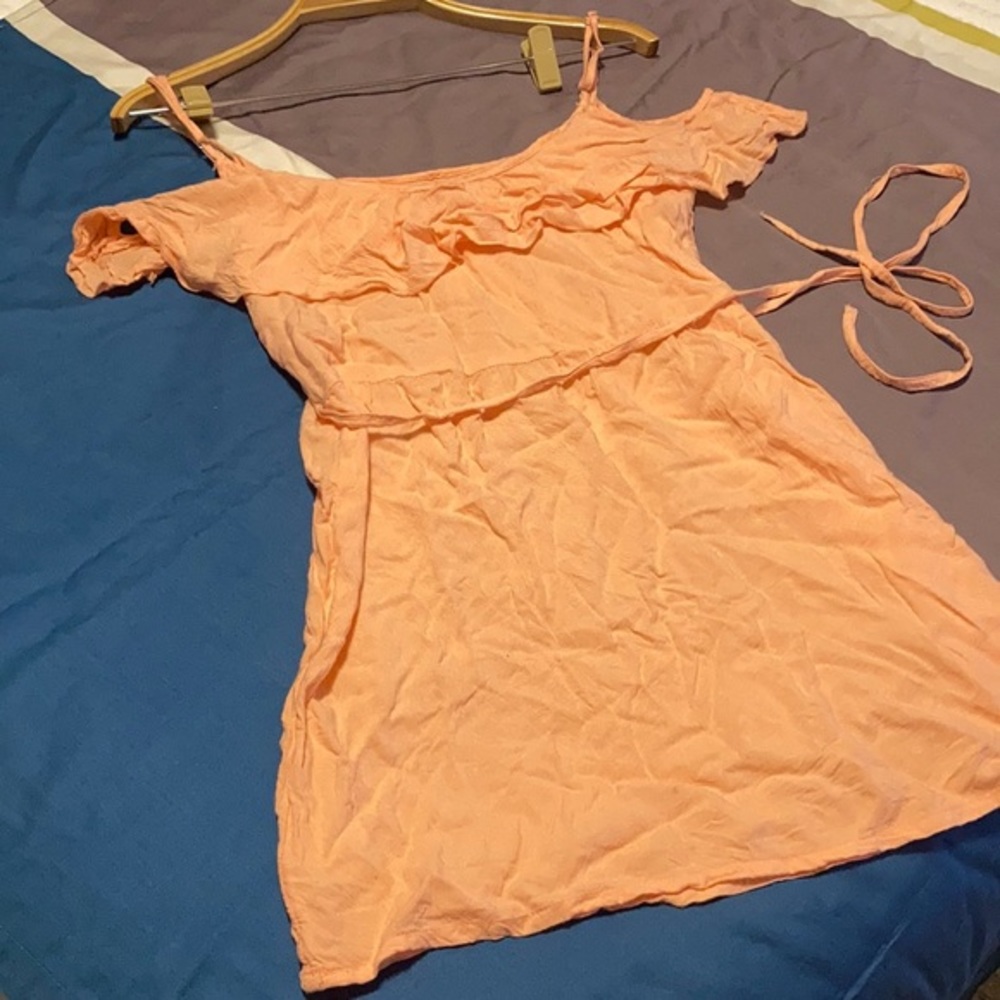 4/$20 UO Peach Pink mini Dress size 4 small feminine frills